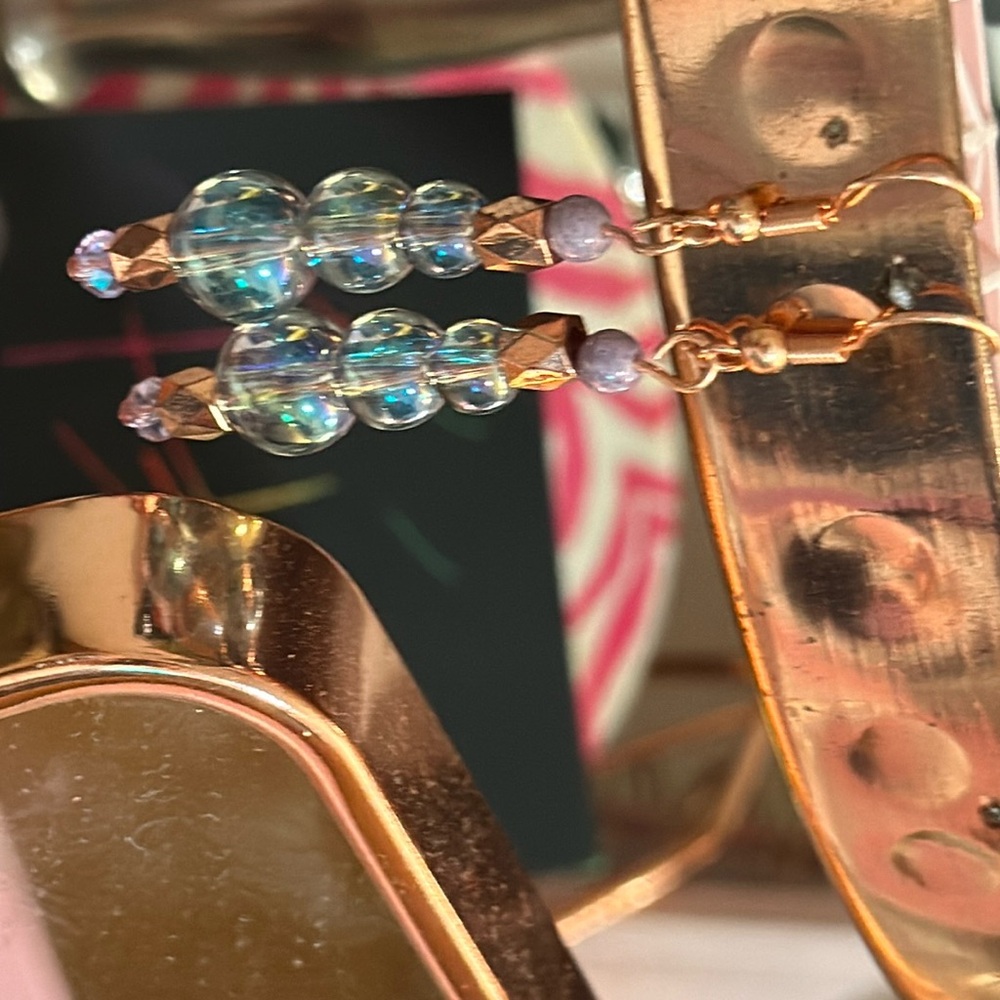 Handmade beautiful rose gold earrings